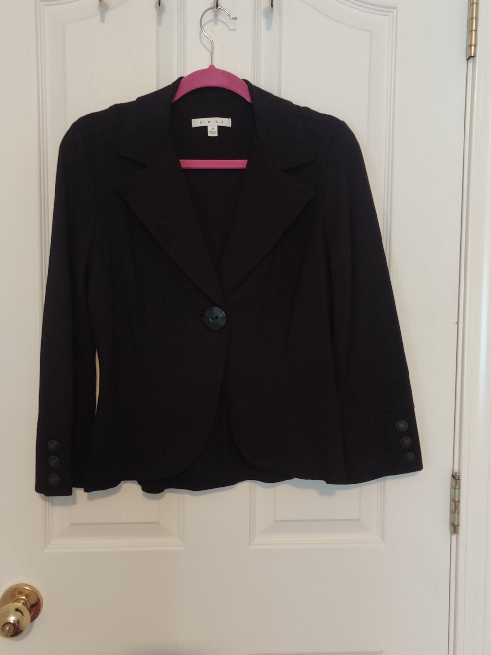 CAbi Black Single-Button Tailored Blazer